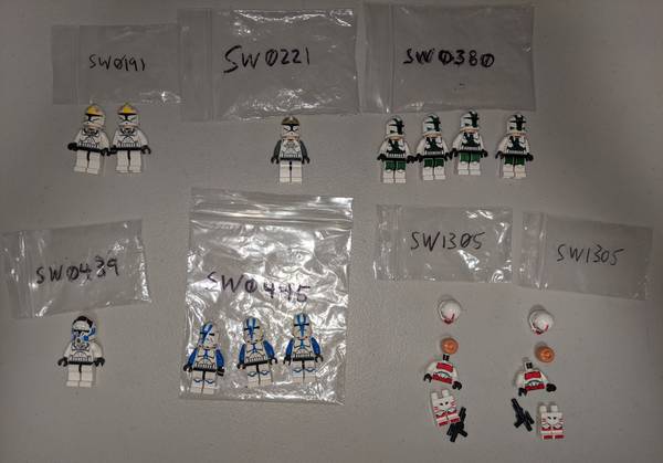 Lego mini figures - Star Wars Clone Wars Troopers 1