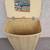 Vintage Laundry Hamper I  VTG Pearl Wick Yellow Upright Wicker Laundry 5 thumbnail