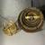 (lamp)-Vinatage Deco Brass Prism Drum Pendant light (1920s-1930s) 6 thumbnail