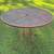 Vtg Mid Century Woodard Iron Round Mesh Top Outdoor Garden Patio Table 4 thumbnail