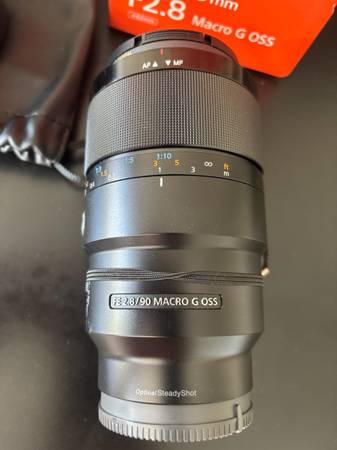 Precio más bajo--Lente SONY FE 90 F2.8 Macro G OSS - Perfecto - $695 (N SCITUATE)63437980094721121