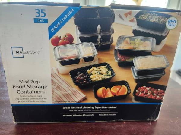 Mainstays 35 Pack of Meal Prep Food Storage Containers New in Box 1