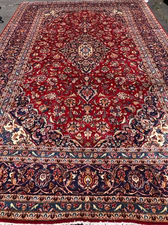 Hand Made Persian Carpet Kashan 100%Wool 12x8 Iranian Rug 1