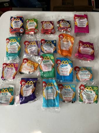 McDonalds 2000 Barbie and Hot Wheel complete set of 20 1