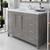 48" Gray Single Bathroom Vanity Speckled Quartz Countertop Square Sink 2 thumbnail