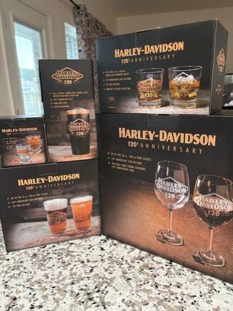 Harley-Davidson® 120th Anniversary (5) Different glass set for one pri 1