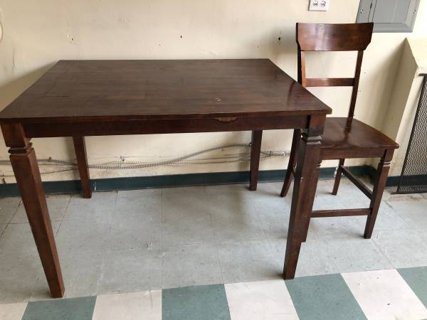 Wood High Table Bar Kitchen Counter Table Desk 1