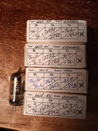 6N1P Matched Quad Vacuum Tubes - "6DJ8 Family" 1