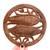 Round Carved Wooden Trivet with Corn Motif 1 thumbnail