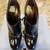 LANVIN PARIS Never Worn Exclusive Black Gold Pinstripe Platform Dress 4 thumbnail