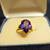 Vintage Pear-Shaped Amethyst Ring 10K Gold 3 thumbnail