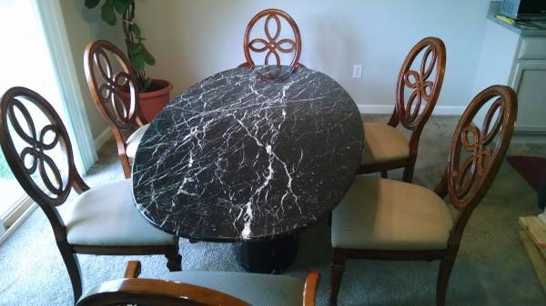 Marble Table with marble pedestal 1