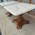 Vintage Pair of Beveled Marble Top End Tables with Urn Shape Bases. 6 thumbnail
