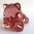 Fenton Pink Cranberry Bear paperweight 5 thumbnail