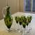 Vintage Green Glass Decanter & Liquor Glasses Set 1 thumbnail