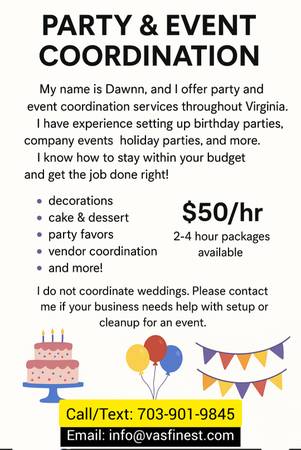 🎉 EVENT DECOR • CAKES • COORDINATION BY DAWNN * VIRGINIA ONLY🎉🎂🧁 1