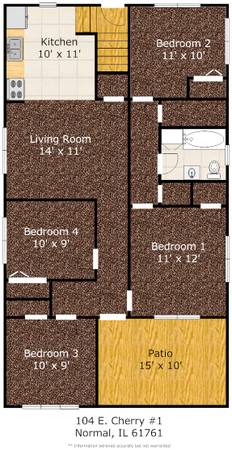 $505 / 6br - Duplex Ready for 2026-2027 School Year (104 E. Cherry) (Normal)63700527957507124
