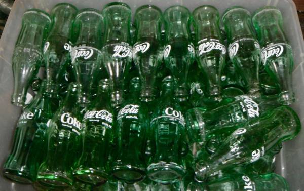 65 - Coca-Cola Soda Empty Vintage 6.5 ounce Glass Bottles 1
