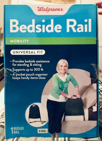 NIB Walgreens UNIVERSAL Bedside Rail Supports up to 300 lbs 1