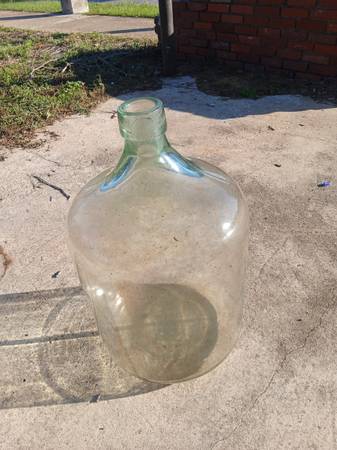 PRISTINE  Reduced Vintage Heavy Glass Jug Early 1900's 1