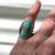Vintage Native American Turquoise Sterling Silver Ring Size 6 1/2 3 thumbnail