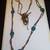 Turquoise Flower Suede Necklace 1 thumbnail