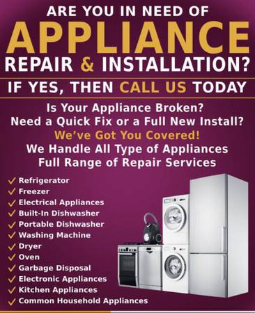 Washer and Dryer Repair for less than replacement cost of new or used 1