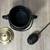 Antique Cast Iron and Polished Brass Fireplace Smudge Pot Fire Starter 3 thumbnail