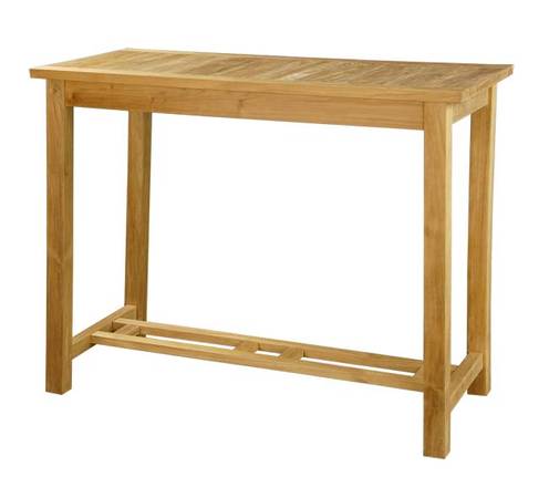 New 24x49" solid teak bar table for small and narrow balcony 1