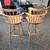 2 Vintage Wood Stools 5 thumbnail