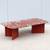 Modern Antoni Palleja for RS Barcelona Plec Red Marble Coffee Table 6 thumbnail