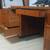 Alma walnut wood mid century executive desk w lock & key 8 thumbnail