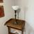 Antique Table Torchiere Lamp with Original Milk Glass Shade 8 thumbnail