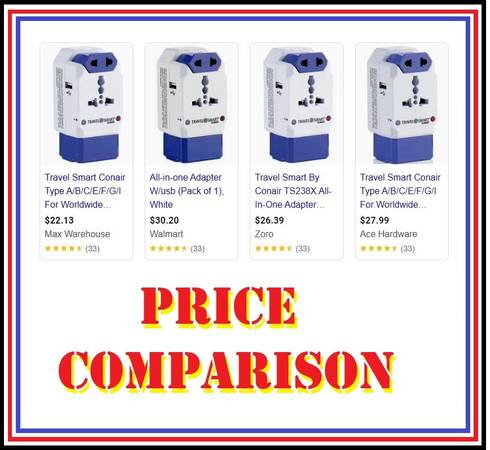 (2) International Travel AC Adaptors 1