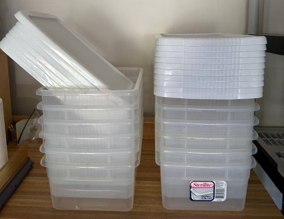 14 - 6 quart storage boxes 1