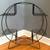 Vintage MCM Atomic Round Black Metal Plant Stand, 5 Plants White Pots 6 thumbnail