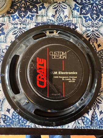 12-inch guitar speaker, 4 ohms 60 watts, works well 1