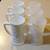 1970's Tiara Glass Milk Glass Embossed Steins 6 total 1 thumbnail
