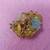 NWT Vintage Blue & Pink Mother of Pearl Clear Crystal Brooch Pin 5 thumbnail
