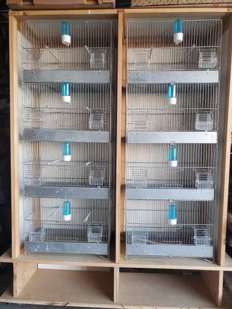 2 Four Stack Cages + Custom Made Encasing On Caster Wheels 1