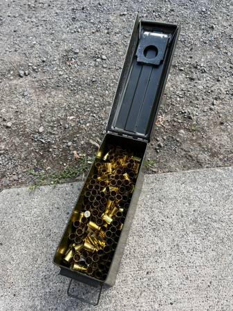 Brass .45 shells and ammo can 1