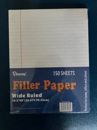 Filler Paper - for school - never opened 1