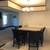 Solid wood Square Marble top dining table with 4 leather chairs 2 thumbnail