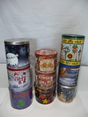 Large Popcorn/Cookie Tins for  DIY Storage Sorting Organization 1