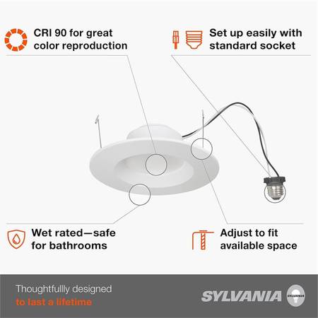 SYLVANIA 5 /6 LED Recessed Light 10W=65W 2 Pack 1