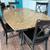 Granite dining table with 6 solid wood beautiful chairs 4 thumbnail