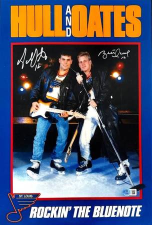 AUTO! Hull & Oates "Rockin' the Bluenote" St. Louis Blues Beckett COA! 1