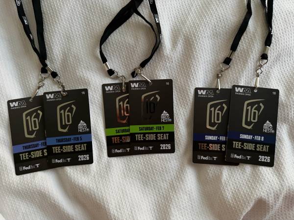 Tee Side 16th Hole Tickets, Yes on the Actual Tee Box! Vip Birds Nest! 1