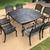 Outdoor Patio Furniture 8 Seat Dining Set-64in Square Table 7 thumbnail