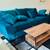 Teal Parker II Sofa by Living Spaces 1 thumbnail